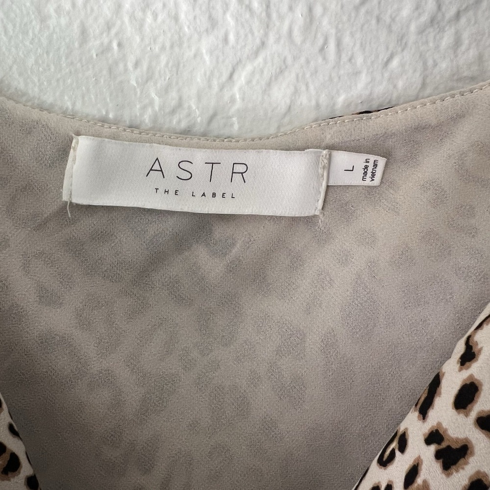 ASTR The Label Large Bodysuit Leopard  Print Tank Top Adjustable Strap Y2K - Picture 5 of 5
